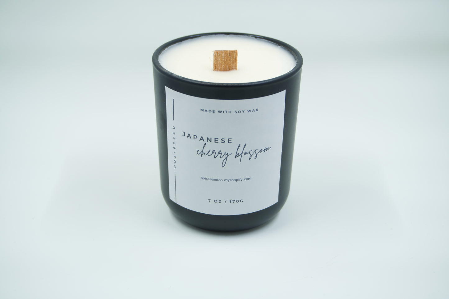 Japanese Cherry Blossom Candle - Black