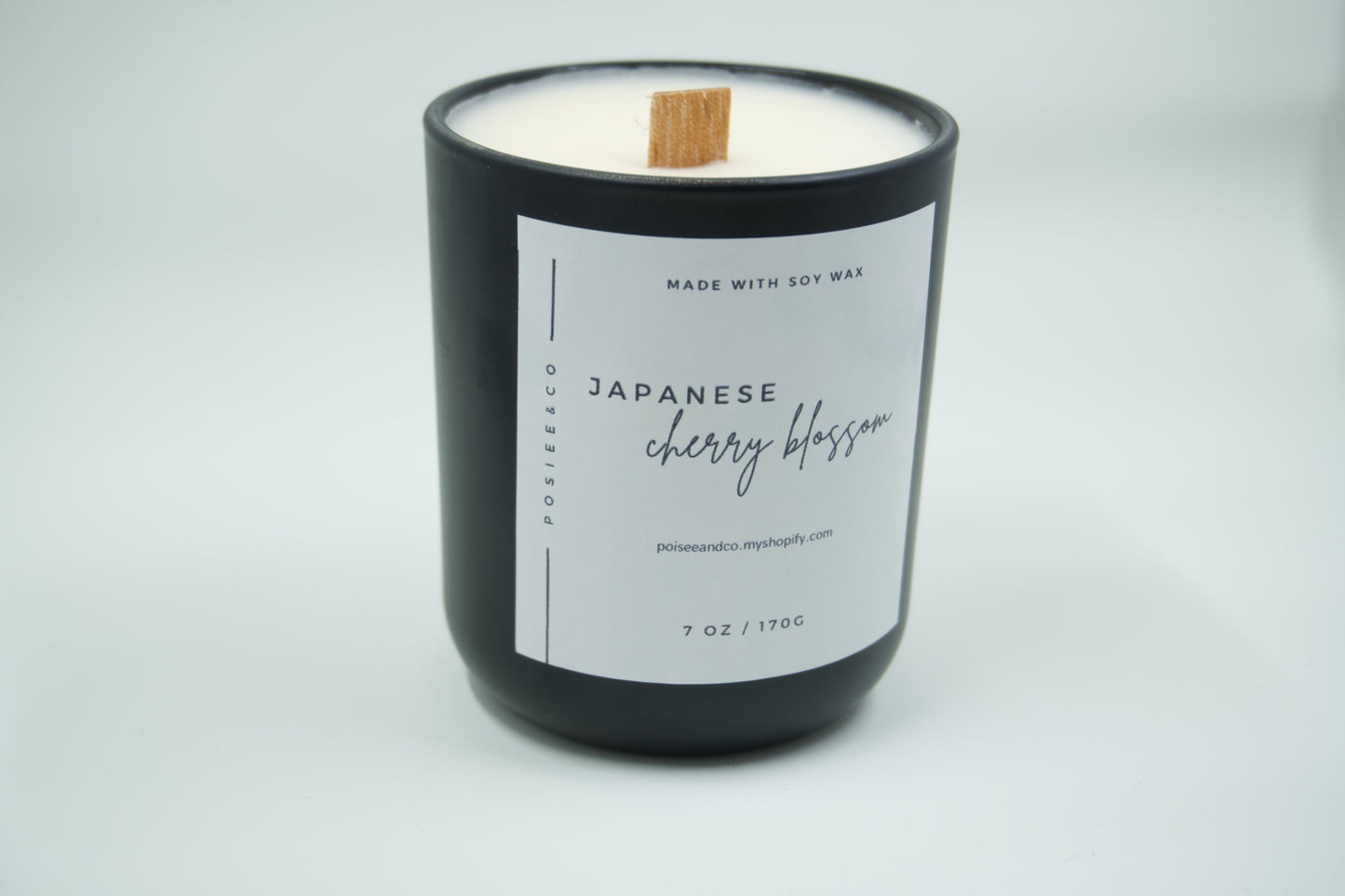 Japanese Cherry Blossom Candle - Black