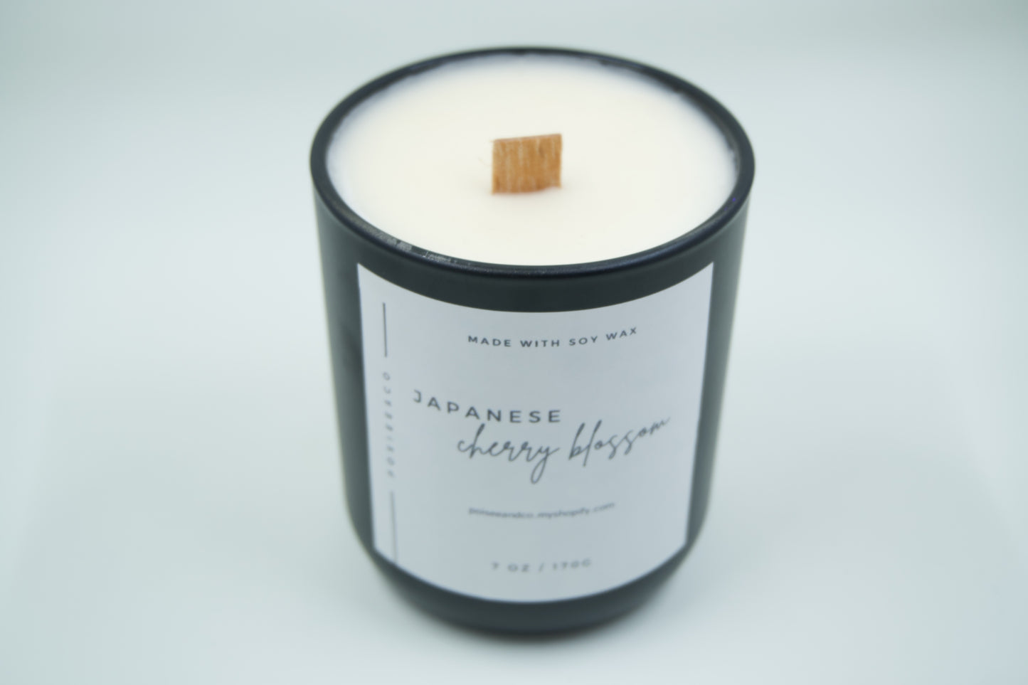 Japanese Cherry Blossom Candle - Black