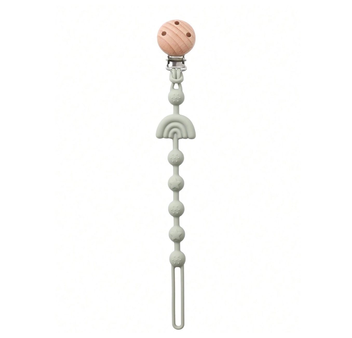 Silicone pacifier clips