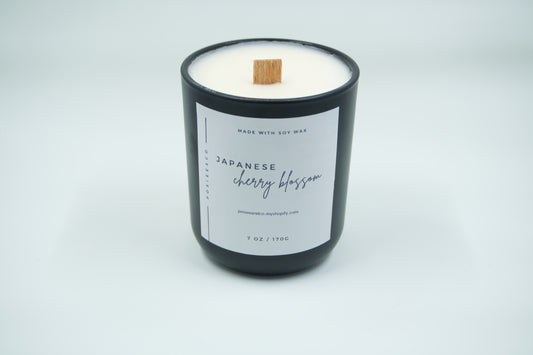 Japanese Cherry Blossom Candle - Black