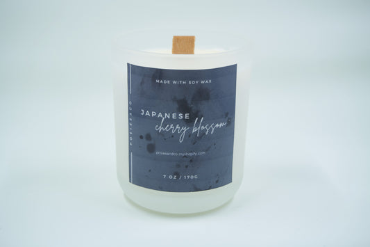Japanese Cherry Blossom Candle - Frosted