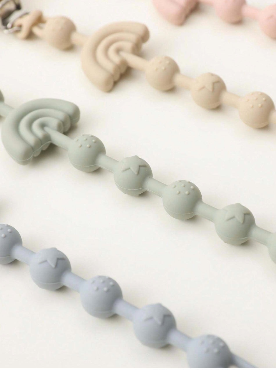 Silicone pacifier clips