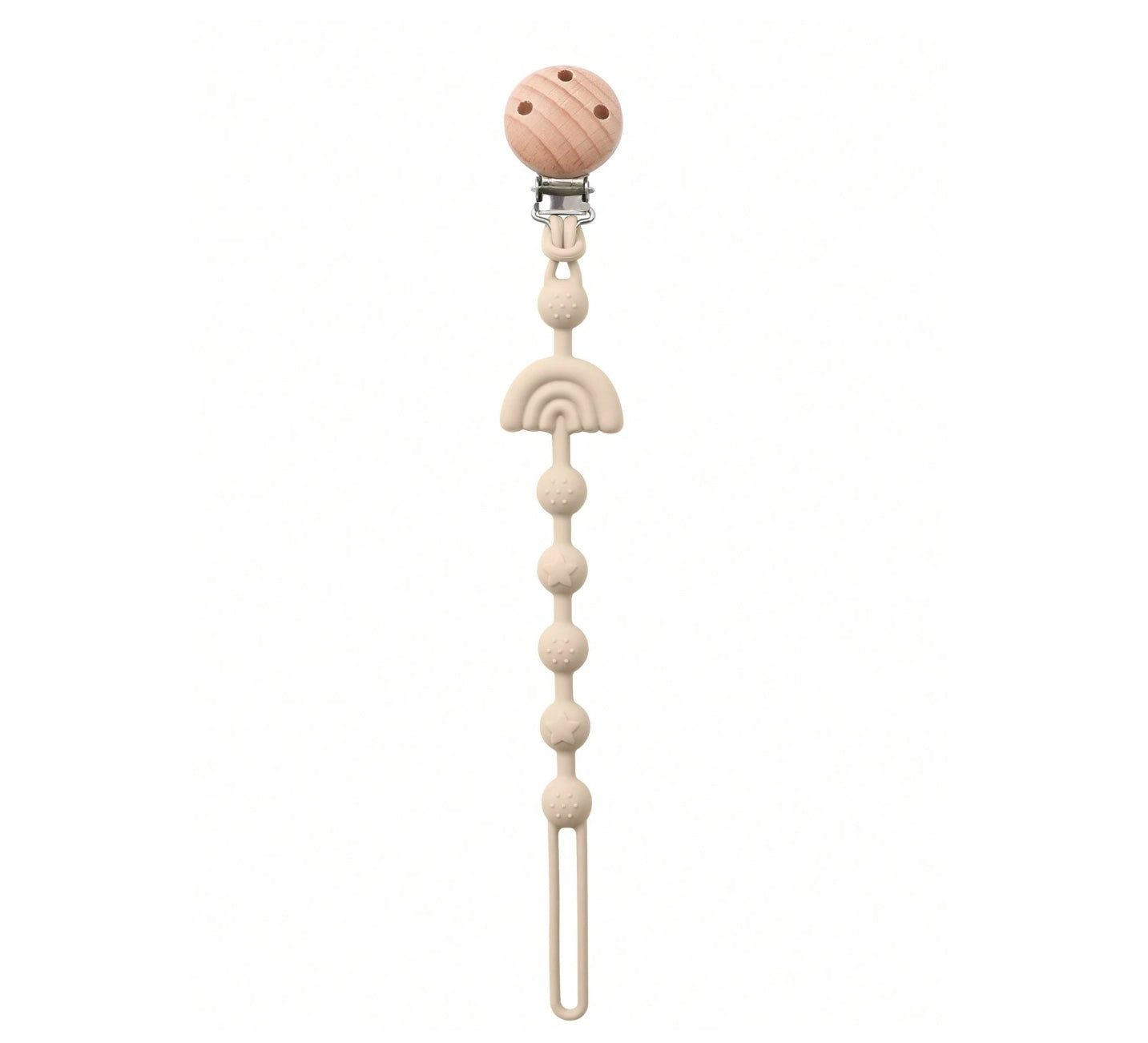 Silicone pacifier clips