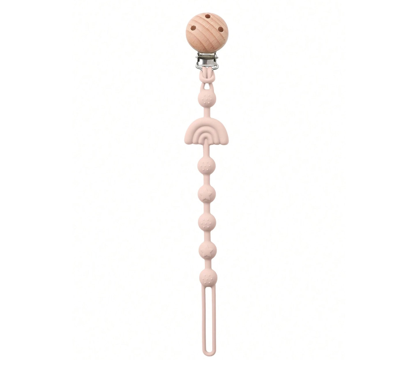 Silicone pacifier clips