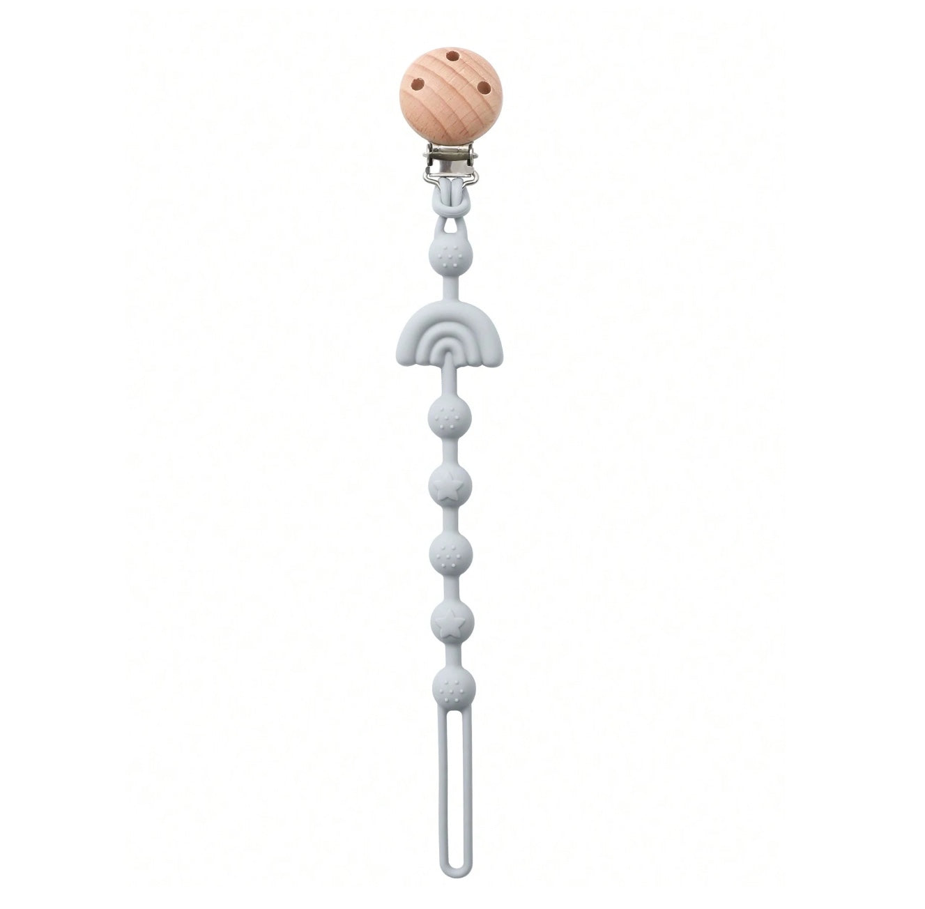 Silicone pacifier clips